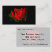 Rote Rose - Dark Passion Business Card Visitenkarte (Vorne/Hinten)