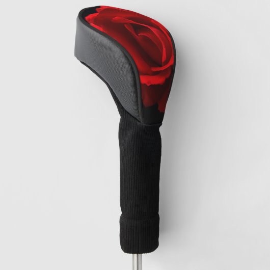 Rote Rose dcm Golf Headcover (angewinkelt)