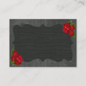 Rote Rose der Blütenwelt Wood Gothic Hochzeitsszen Platzkarte (Vorderseite)
