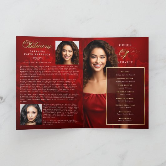 Rote Rose der Erinnerung Programm (Innenseite)