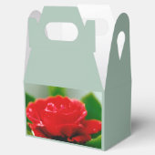 Rote Rose der Leidenschaft mit Taubstropfen Geschenkschachtel (Geöffnet)