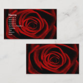 Rote Rose der Liebe Visitenkarte (Vorne/Hinten)