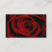 Rote Rose der Liebe Visitenkarte (Rückseite)