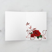 Rote Rose der Muttertagskarte Feiertagskarte (Innenseite)