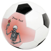 Rote Rose der Skeletthalterung auf Stem in der Han Fußball (Dreiviertel)