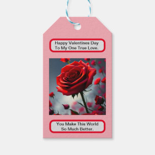 Rote Rose der wahren Liebe, Valentinstag Geschenkanhänger