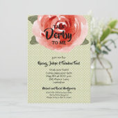 Rote Rose Derby Party Einladung (Stehend Vorderseite)