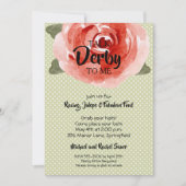Rote Rose Derby Party Einladungen (Vorderseite)