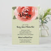 Rote Rose Derby Party Einladungen (Stehend Vorderseite)