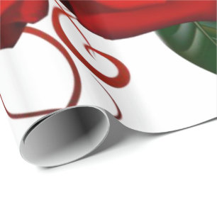 Rote Rose des glänzenden Papiers Geschenkpapier