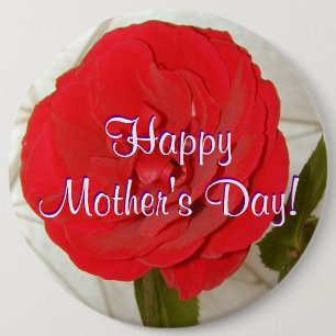 Rote Rose des Muttertags I Button