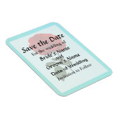 Rote Rose des Sommers Save the Date Magnet (Rechte Seite)
