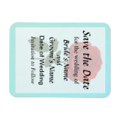 Rote Rose des Sommers Save the Date Magnet (Horizontal)