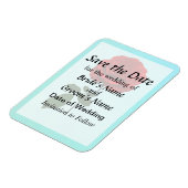 Rote Rose des Sommers Save the Date Magnet (Linke Seite)