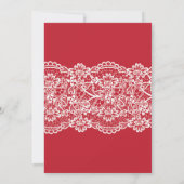 Rote Rose Dessous Dusche schwarz und gold Einladung (Rückseite)