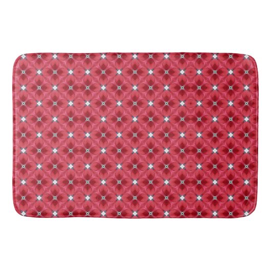 Rote Rose Diamond Geometric Muster Badematte (Vorderseite)