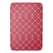 Rote Rose Diamond Geometric Muster Badematte (Vorderseite Vertikal)