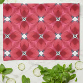 Rote Rose Diamond Geometric Muster Geschirrtuch (Gefaltet)