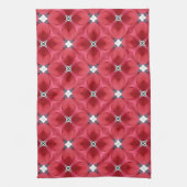 Rote Rose Diamond Geometric Muster Geschirrtuch (Vertikal)