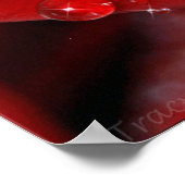 Rote Rose Diamonds Poster (Ecke)