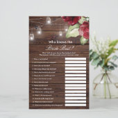 Rote Rose, die das beste Spiel der Braut kennt (Stehend Vorderseite)