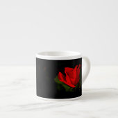 Rote Rose - Dunkle Leidenschaft Espressotasse (Vorderseite Rechts)