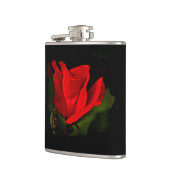 Rote Rose - dunkle Leidenschaft Flachmann (Links)