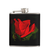 Rote Rose - dunkle Leidenschaft Flachmann (Vorderseite)