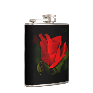 Rote Rose - Dunkle Leidenschaft Flachmann