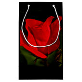 Rote Rose - dunkle Leidenschaft Kleine Geschenktüte (Rückseite)
