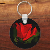Rote Rose - dunkle Leidenschaft Schlüsselanhänger (Vorderseite)