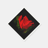 Rote Rose - dunkle Leidenschaft Serviette (Ecke)