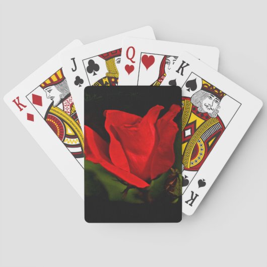 Rote Rose - dunkle Leidenschaft Spielkarten (Rückseite)