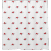 Rote Rose Duschvorhang (Vorderseite)