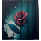 rote Rose Duschvorhang (Vorderseite)