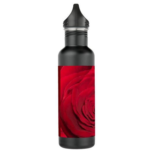 Rote Rose Edelstahlflasche (Links)