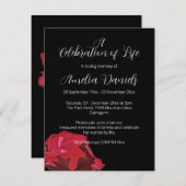 Rote Rose Einladung (Vorne/Hinten)