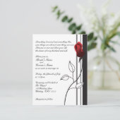 Rote Rose Einladung (Stehend Vorderseite)