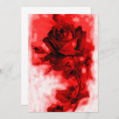 Rote Rose Einladung/Ankündigung Einladung (Vorne/Hinten)