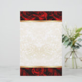 Rote Rose Elegance Briefpapier (Stehend Vorderseite)