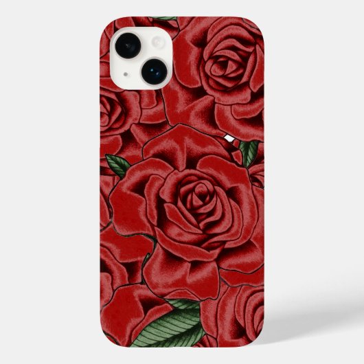 Rote Rose Elegance Case-Mate iPhone Hülle (Rückseite)