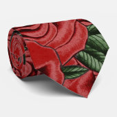 Rote Rose Elegance Krawatte (Gerollt)