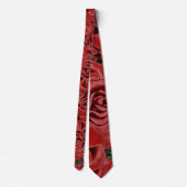 Rote Rose Elegance Krawatte (Rückseite)