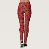 Rote Rose Elegance Leggings (Rückseite)