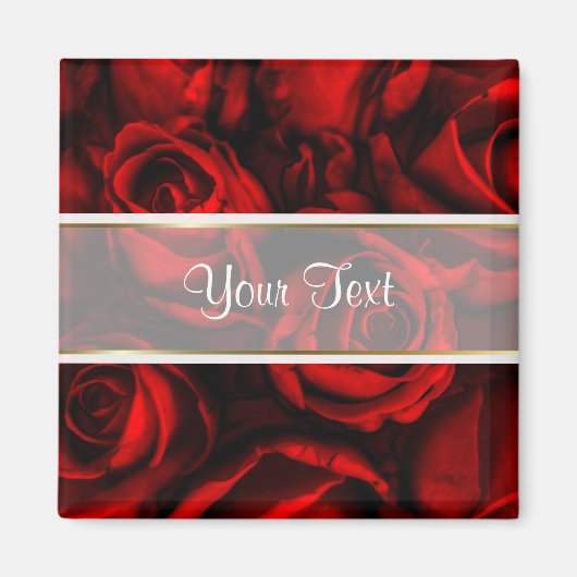 Rote Rose Elegance Magnet (Vorne)