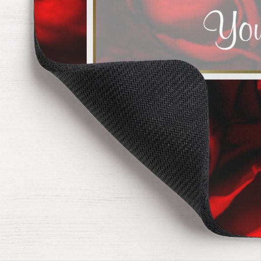 Rote Rose Elegance Mousepad (Ecke)