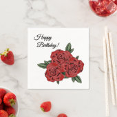 Rote Rose Elegance Serviette (Beispiel)