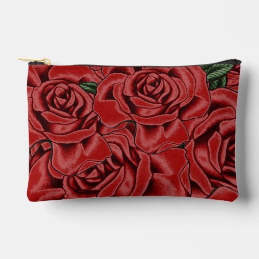 Rote Rose Elegance Zubehörtasche (Vorderseite)