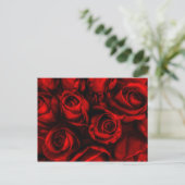 Rote Rose Elegante Postkarte (Stehend Vorderseite)