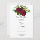 Rote Rose Elegante "Save the Date"-Karte – Minimal Save The Date (Vorderseite)